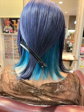 ヘア メイク ココ(hair make coco) ネイビー★ターコイズ