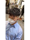 スペインカール　フェードカット　メンズパーマ