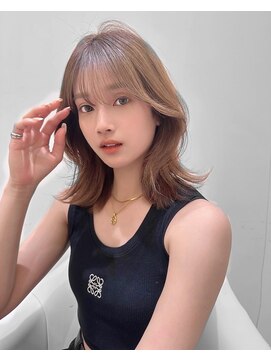 ノイズ エコル(Hair&Make NOISM ekolu ) 王道くびれヘア×ケアカラートリートメント前髪カットブリーチ