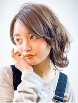ソーホープレミアム(SOHOpremium) くびれボブ×オリーブベージュ×白髪染め@30代@40代@50代@60代