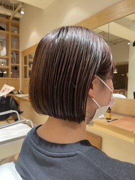 オーガニックエコ 川越(organic+eco) 20代30代40代まとまるボブナチュラルベージュ