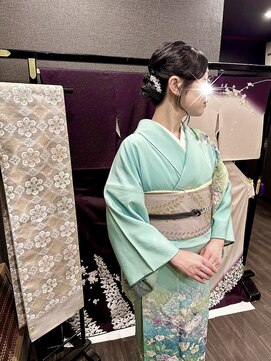 五三桐 村上 ◎辻が花訪問着一式レンタル◎着付け＋ヘアセット