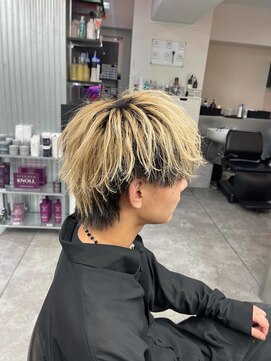 フィフスワン(fifth one) ハイライト/マッシュパーマ/ウルフ/アッシュブラック