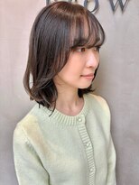 ブラウン(Brown)&nbsp;ミディアムレイヤー×ベージュカラー