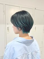 アビエブラン 若江岩田(abije blanc)&nbsp;透明感ターコイズショートボブ【若江岩田駅】