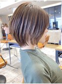 似合わせショートボブ30代40代小顔銀座ひし形前上がり縮毛矯正