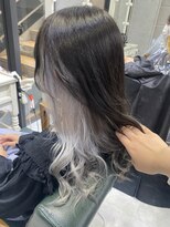 エイト プラット 渋谷2号店(EIGHT plat)&nbsp;インナーカラー　ブラック×シルバー　9/30