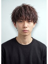 ジェットブラックキューサンロク(JET BLACK 936)&nbsp;カラー×マッシュパーマ緩め