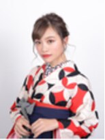 アース 高崎店(HAIR & MAKE EARTH)&nbsp;☆着物ヘア☆モダンなゆる編みお団子スタイル