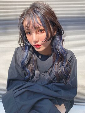 ジゼル(GiseL) inner Blue hair♪ダブルカラー/インナーカラー/ブリーチ