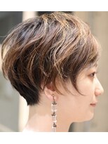 ヘア デザイン リスク(HAIR DESIGN RISK)&nbsp;【RISK 高橋勇太】黒髪でシルエットが完璧な束感ベリーショート