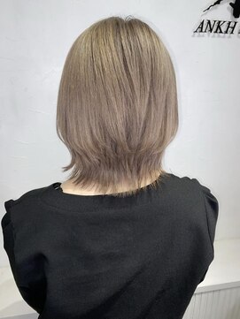 アンク クロス 池袋北口店(ANKHCROSS) 《アンククロスYUKI》ミルクティーグレージュ×ウルフカット