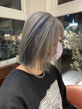 アース コアフュールボーテ 長野稲田店(EARTH coiffure beaute) シルバーブルーミックスカラーケアブリーチダブルカラー
