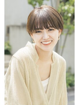 ガーデン オオタカノモリ(garden otakanomori) 暗髪×束感ショート×シースルーバング×フレンチガーリー