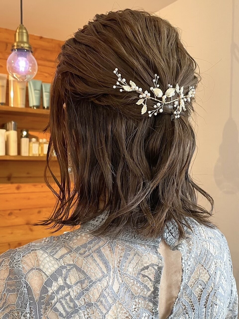 ヘアアレンジ/ヘアセット/ハーフアップ/結婚式アレンジ：L202631922