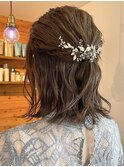 ヘアアレンジ/ヘアセット/ハーフアップ/結婚式アレンジ