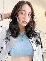 ノラ ウメダ(NORA UMEDA)&nbsp;レイヤーロングワンカール姫カットシアーカラーセミディ