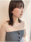 ワイドバング外はねボブ