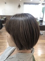 エメバイサワ(Aimer by sawa)&nbsp;20代30代40代ストレートボブハイライト立体感ブリーチ透明感