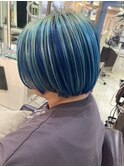 個性派デザインカラー×ボブスタイル×インナーカラー