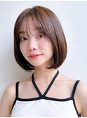 Say.黒髪ボブルフネビージュ小顔ワンレン韓国レイヤーボブ表参道