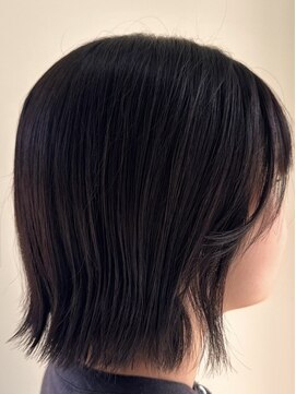 ニュイ 高槻 阪急茨木店(nui) 黒髪ボブルフネビージュ小顔ワンレンスペインカール