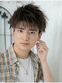 カジュアルくせ毛風アースカラーメンズショートG北浦和