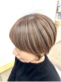 熊本ショート　白髪ぼかし　熊本美容室　上通り　髪質改善