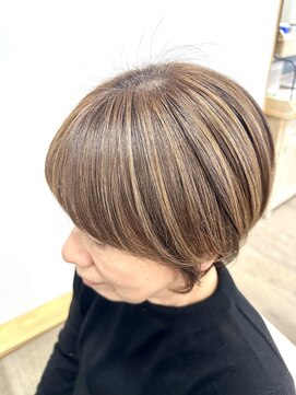 ルアン 上通り(ruen) 熊本ショート　白髪ぼかし　熊本美容室　上通り　髪質改善