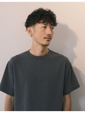 シンク(sync) ツーブロックマッシュショートパーマ 大阪美容室メンズ