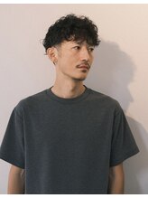 シンク(sync) ツーブロックマッシュショートパーマ 大阪美容室メンズ