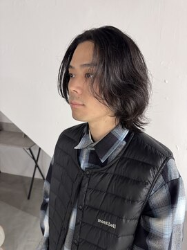 シアー(siar) ウルフカット　メンズボブ　メンズパーマ　マッシュ　マレット