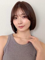 アグノス 青山(Agnos)&nbsp;大人可愛い愛されシースルーバング艶感前髪うる艶髪セミディ