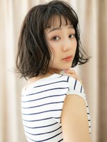 カバーヘア ブリス 北浦和(COVER HAIR bliss)&nbsp;黒髪韓国巻きパーマウェットヘア外ハネ小顔ボブX北浦和20代30代