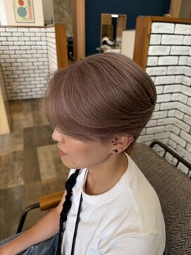 ノート ヘアーサロン(NOTE HAIR SALON) 甘すぎない、メンズライクなピンク。ピンクベージュ