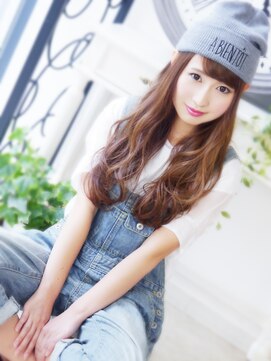 ヘア ジュレ ドゥ(hair jurer deux) 【ヘアジュレドゥ 松田】 ふわふわ可愛いニット帽が似合うロング