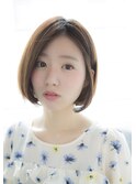 【salon de MiLK 原宿】センターパート×耳かけボブ