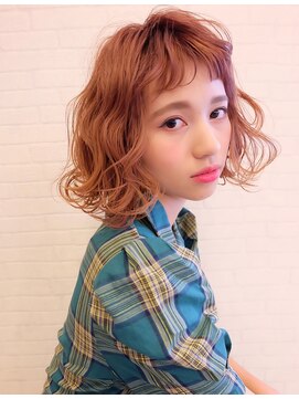 アヴァンティ ヘアーアンドスパ(avanti hair&spa) ☆ピンクベージュの抜け感ボブ☆