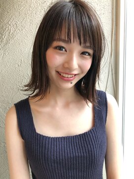 アンアミ オモテサンドウ(Un ami omotesando) 【Un ami】《増永剛大》モテ可愛い、外ハネ切りっぱなしミディ