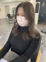 カラン(caran)&nbsp;シアーラベンダー/レイヤーロング/グレージュカラー