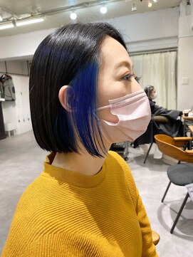 ロータス(Lotus) インナーカラー × ネイビーブルー