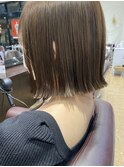 柔らかミルクティーブラウン×ぱつっとボブ＊