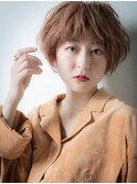 キャラメルベージュくせ毛風マッシュショートw浦和10代20代30代