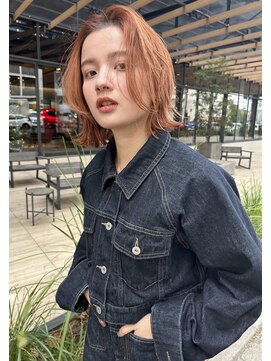 ジェミニ(gemini) ハンサムボブオレンジカラー