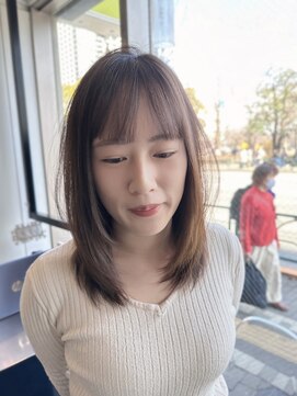 インデックスヘアー 錦糸町店(in'dex hair) 髪質改善グレージュカラーカーキベージュレイヤーロング錦糸町