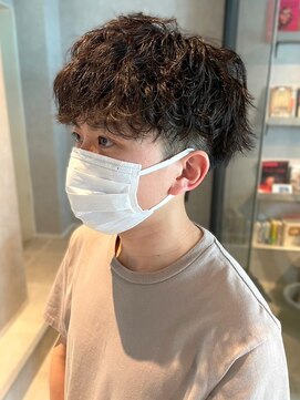 メンズサロン ブロック(Men's Salon bloc) マッシュショート　ツーブロック　ツイストスパイラル　アッシュ