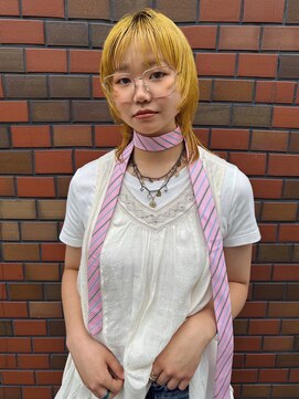 ハイカ(HYCA) mallet hair × lemon yellow