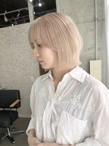 ラニヘアサロン(lani hair salon)&nbsp;ホワイトブロンド/レイヤーボブ/ハイトーン/ブリーチ/韓国