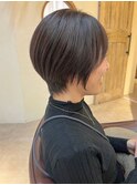 美髪グレージュ　コンパクトショート