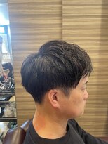黒髪ビジネスアップバンクスタイルツーブロ